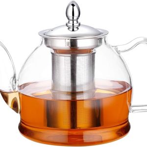 10 1000ml Glass Teapot with Removable Infuser